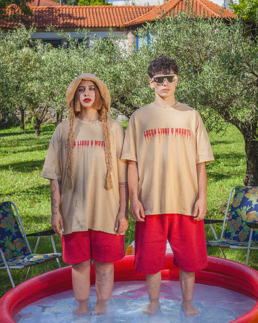 SERAPE SHORT BLOOD RED