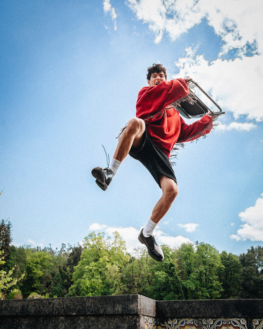 SERAPE SWEATSHIRT BLOOD RED