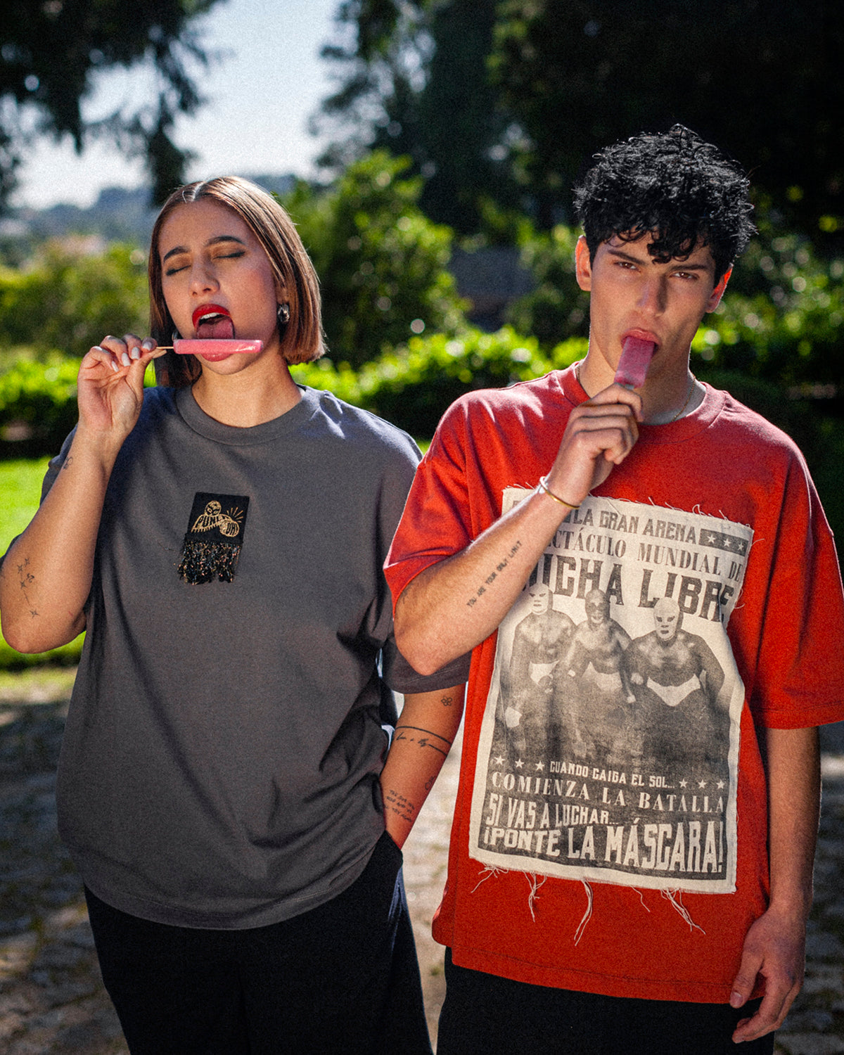 SERAPE T-SHIRT TOXIC GREY