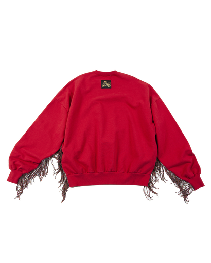 SERAPE SWEATSHIRT BLOOD RED