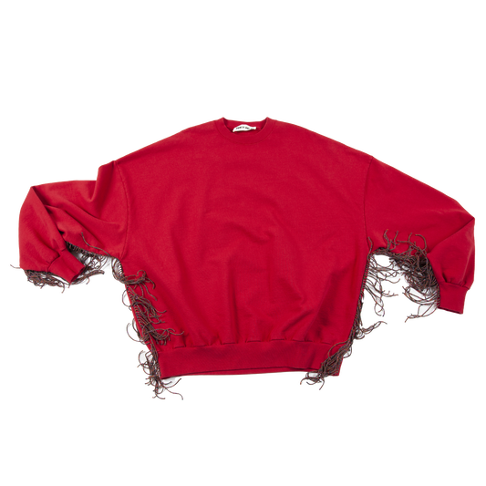 SERAPE SWEATSHIRT BLOOD RED